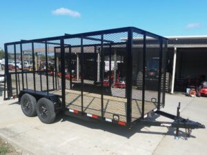6.4×16 Dovetail Utility Trailer 6ft Mesh Sides (2) 3,500lb Axles - Image 8