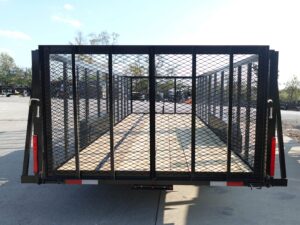 7×20 Straight Deck Utility Trailer 4ft Mesh Sides (2) 3,500lb Axles - Image 8