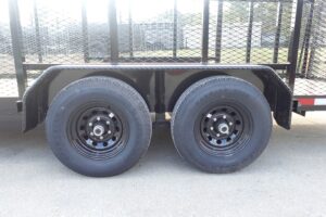 7×20 Heavy Duty Dovetail Utility Trailer 4ft Mesh Sides (2) 3,500lb Axles - Image 5