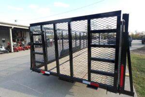 7×20 Heavy Duty Dovetail Utility Trailer 4ft Mesh Sides (2) 3,500lb Axles - Image 8