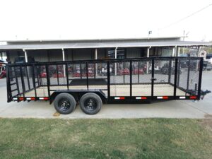 7×20 Heavy Duty Dovetail Utility Trailer 4ft Mesh Sides (2) 3,500lb Axles - Image 10
