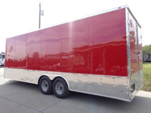 8.5×24 V-Nose Enclosed Trailer with Electrical Package (2) 7,000lb Axles - Image 4