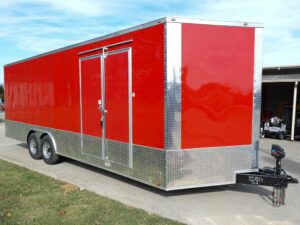 8.5×24 V-Nose Enclosed Trailer with Electrical Package (2) 7,000lb Axles - Image 8