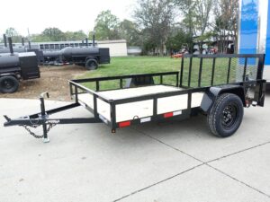 7×10 Powder Coated Dovetail Utility Trailer 3500lb Axle - Image 2