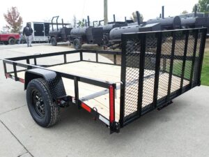 7×10 Powder Coated Dovetail Utility Trailer 3500lb Axle - Image 4