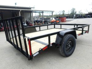 7×10 Powder Coated Dovetail Utility Trailer 3500lb Axle - Image 6