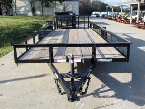 7×18 Dovetail Utility Trailer with gate (2) 3,500lb Axles 7K GVWR - Image 2