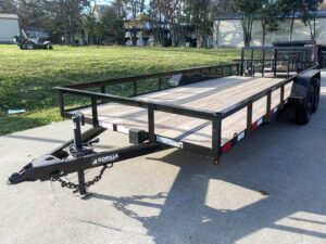 7×18 Dovetail Utility Trailer with gate (2) 3,500lb Axles 7K GVWR - Image 3