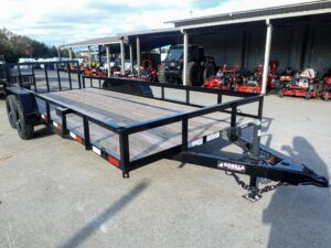 7×18 Dovetail Utility Trailer with gate (2) 3,500lb Axles 7K GVWR - Image 4