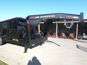 7×16 Gooseneck Telescopic I-Beam Dump Trailer 4ft Sides (2) 7K Axles - Image 3