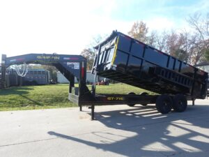 7×16 Gooseneck Telescopic I-Beam Dump Trailer 4ft Sides (2) 7K Axles - Image 16