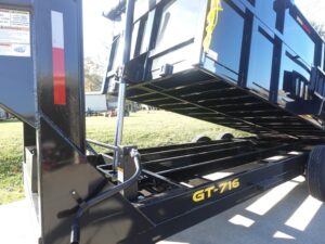 7×16 Gooseneck Telescopic I-Beam Dump Trailer 4ft Sides (2) 7K Axles - Image 17