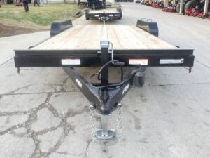 7×18 Wood Deck Car Hauler (2) 3500lb Axle w/ Brake and Ramps 7K GVWR - Image 2