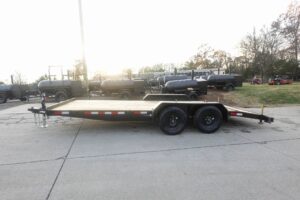 7×18 Wood Deck Car Hauler (2) 3500lb Axle w/ Brake and Ramps 7K GVWR - Image 4