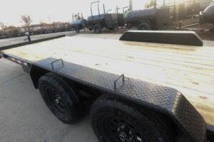 7×18 Wood Deck Car Hauler (2) 3500lb Axle w/ Brake and Ramps 7K GVWR - Image 6