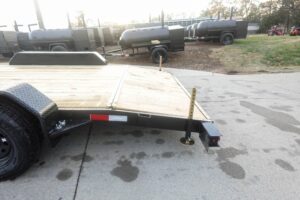7×18 Wood Deck Car Hauler (2) 3500lb Axle w/ Brake and Ramps 7K GVWR - Image 7