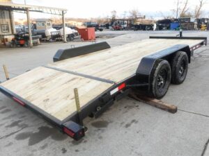 7×18 Wood Deck Car Hauler (2) 3500lb Axle w/ Brake and Ramps 7K GVWR - Image 10