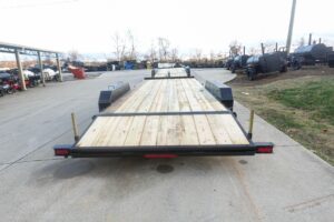 7×20 Wood Deck Car Hauler (2) 5200lb Axle w/ Brake and Ramps - Image 6