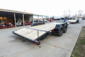 7×20 Wood Deck Car Hauler (2) 5200lb Axle w/ Brake and Ramps - Image 7