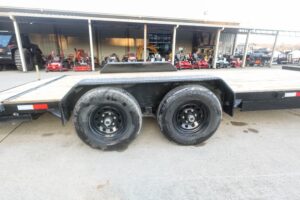 7×20 Wood Deck Car Hauler (2) 5200lb Axle w/ Brake and Ramps - Image 8