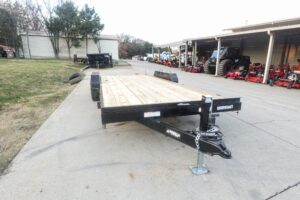 7×20 Wood Deck Car Hauler (2) 5200lb Axle w/ Brake and Ramps - Image 9