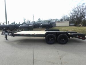 7′ x 18′ Equipment Trailer Dovetail King Kong Ramps 2- 7k Axles 14k GVWR - Image 3