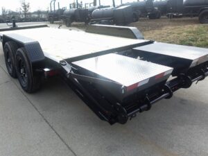 7′ x 18′ Equipment Trailer Dovetail King Kong Ramps 2- 7k Axles 14k GVWR - Image 7