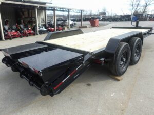 7′ x 18′ Equipment Trailer Dovetail King Kong Ramps 2- 7k Axles 14k GVWR - Image 9