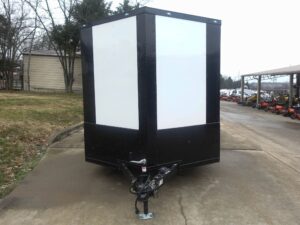 7×12 Enclosed Trailer White V-Nose Blackout Package 3,500lb Axle Storage - Image 2