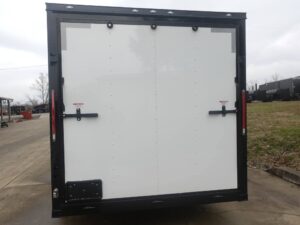7×12 Enclosed Trailer White V-Nose Blackout Package 3,500lb Axle Storage - Image 5