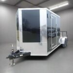 7×20 Black V-nose Hybrid Enclosed Trailer (2) 7K Axles
