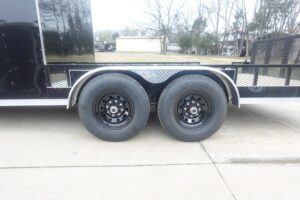 7×20 Black V-nose Hybrid Enclosed Trailer (2) 7K Axles - Image 11