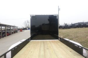 7×20 Black V-nose Hybrid Enclosed Trailer (2) 7K Axles - Image 14