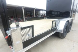 7×20 Black V-nose Hybrid Enclosed Trailer (2) 7K Axles - Image 17