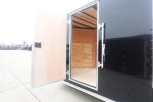 7×20 Black V-nose Hybrid Enclosed Trailer (2) 7K Axles - Image 22