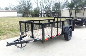 5×10 Dovetail Utility Trailer 2ft Mesh sides 3500lb Axle