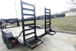 7×16 Gooseneck Equipment Trailer (2) 7K Axles with Stand-Up Ramps 14k GVWR - Image 7