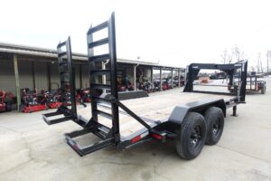 7×16 Gooseneck Equipment Trailer (2) 7K Axles with Stand-Up Ramps 14k GVWR - Image 9
