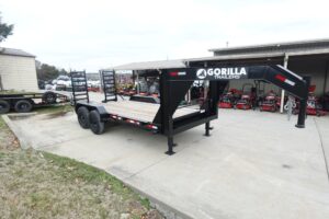 7×16 Gooseneck Equipment Trailer (2) 7K Axles with Stand-Up Ramps 14k GVWR - Image 11