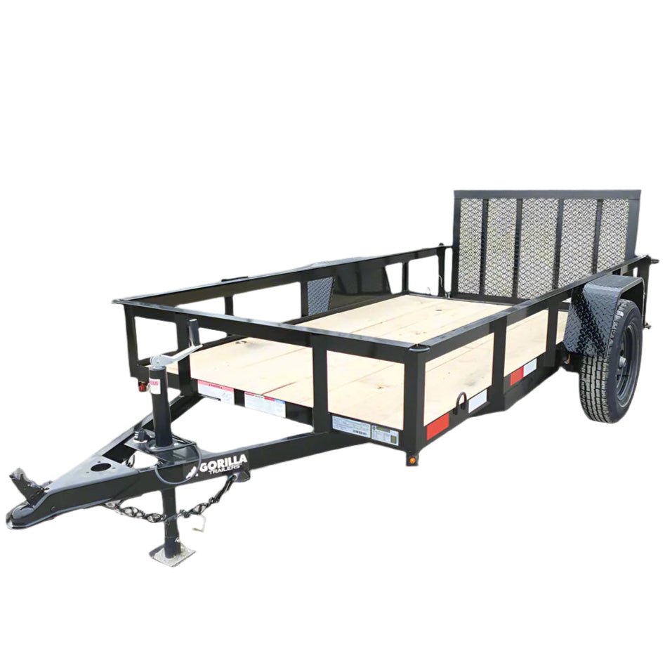 5×10 Utility Trailer Powder Coated Dovetail with gate 3500lb Axle 5×10 Utility Trailer Powder Coated Dovetail with gate 3500lb Axle - Image 1