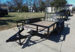 6’4″ x 12 Double Axle Utility Trailer Powder Coated Dovetail (2) 3500lb Axles - Image 4