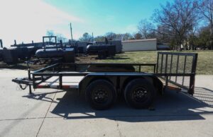 6’4″ x 12 Double Axle Utility Trailer Powder Coated Dovetail (2) 3500lb Axles - Image 5