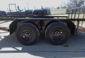6’4″ x 12 Double Axle Utility Trailer Powder Coated Dovetail (2) 3500lb Axles - Image 6