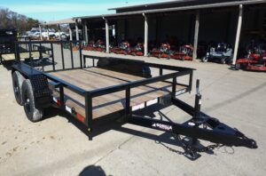 6’4″ x 12 Double Axle Utility Trailer Powder Coated Dovetail (2) 3500lb Axles - Image 2