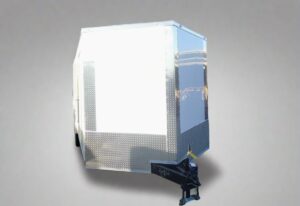 8.5×24 White V-Nose Enclosed Trailer (2) 3500lb Axles 7K GVWR - Image 2