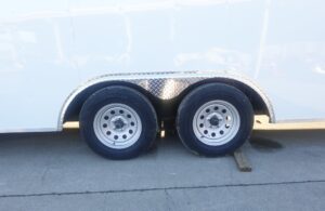 8.5×24 White V-Nose Enclosed Trailer (2) 3500lb Axles 7K GVWR - Image 5