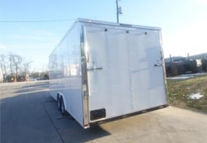 8.5×24 White V-Nose Enclosed Trailer (2) 3500lb Axles 7K GVWR - Image 6