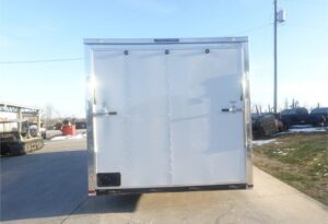 8.5×24 White V-Nose Enclosed Trailer (2) 3500lb Axles 7K GVWR - Image 7