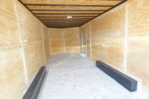 8.5×24 White V-Nose Enclosed Trailer (2) 3500lb Axles 7K GVWR - Image 13