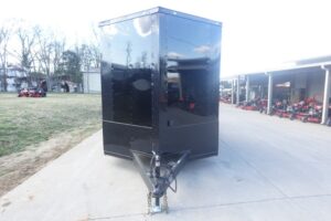 7×18 Black with Blackout Hybrid Enclosed Trailer (2) 7K Axles Storage 50 Amp Elec - Image 2